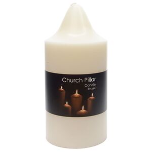 Большая свеча 130 часов горения, 30*9.5 см, белый (Kaemingk, Нидерланды). Артикул: 203164