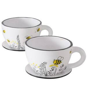 Керамическое кашпо Чашка Summy 22*17 см Boltze фото 6