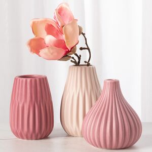 Набор керамических ваз Вилма Пинк 13 см, 3 шт