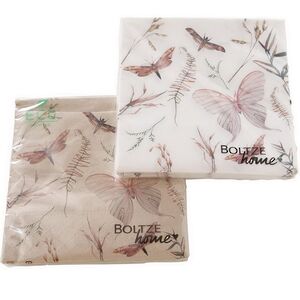 Бумажные салфетки Мориньер 17*17 см бежевые, 20 шт Boltze фото 2