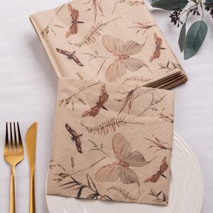 Бумажные салфетки Мориньер 17*17 см бежевые, 20 шт (Boltze, Германия). Артикул: 2032656-2