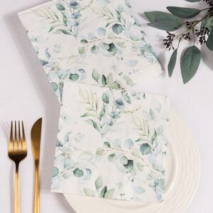 Бумажные салфетки Eukana: Aquarelle Plant 17*17 см, 20 шт