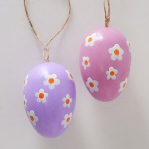 Пасхальные украшения Яйца Брежоньер 6 см, 12 шт, подвеска Boltze фото 6