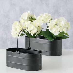 Металлическое кашпо для цветов Гамалия 25*13 см (Boltze, Германия). Артикул: 2033120/9716831