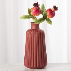 Керамическая ваза Дижон 17 см бордовая