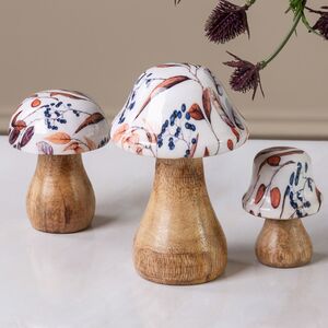 Набор декоративных фигур Грибы Розамель 7-11 см, 3 шт (Boltze, Германия). Артикул: 2037124