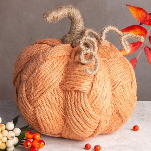 Декоративная фигурка Тыква Черизола 20 см персиковая