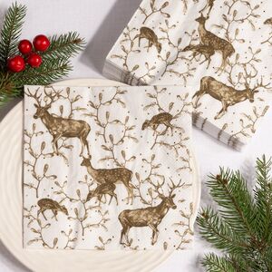 Бумажные салфетки Семейство Оленей 17*17 см, 20 шт Boltze (Больтце) фото 1