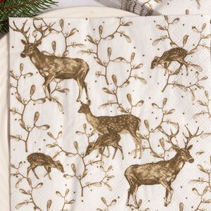 Бумажные салфетки Семейство Оленей 17*17 см, 20 шт Boltze (Больтце) фото 2