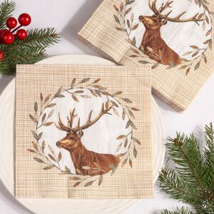 Бумажные салфетки Олень Грегори 17*17 см, 20 шт