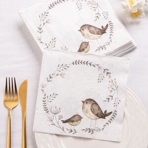 Бумажные салфетки Птички Гуаспес 17*17 см, 20 шт