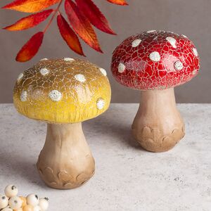 Набор декоративных фигур Грибы - Алдеа Белейро 13 см, 2 шт (Boltze, Германия). Артикул: 2038981-набор