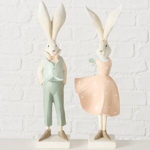 Набор декоративных фигур Мистер и Миссис Банни 36 см, 2 шт (Boltze, Германия). Артикул: 2043285-набор