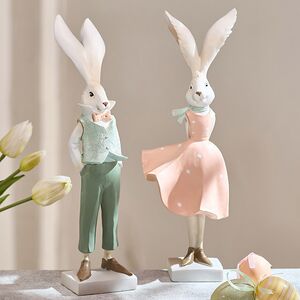Набор декоративных фигур Мистер и Миссис Банни 36 см, 2 шт (Boltze, Германия). Артикул: 2043285-набор