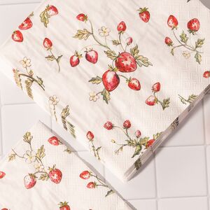 Бумажные салфетки Sweet Strawberries: Watercolor 17*17 см, 20 шт Boltze фото 2