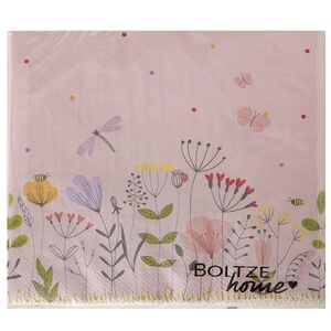 Бумажные салфетки Floweret 17*17 см розовые, 20 шт (Boltze, Германия). Артикул: 2044310-2
