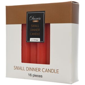 Столовые свечи мини Classic Collection 10.5*1.3 см, 16 шт, красный (Kaemingk, Нидерланды). Артикул: 204562
