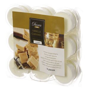 Ароматические чайные свечи Romantic collection: Ваниль и карамель, 4 см, 18 шт (Kaemingk, Нидерланды). Артикул: 204761-1