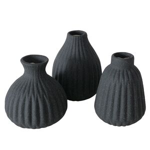 Набор керамических ваз Лидс 12 см черный, 3 шт Boltze (Больтце) фото 7