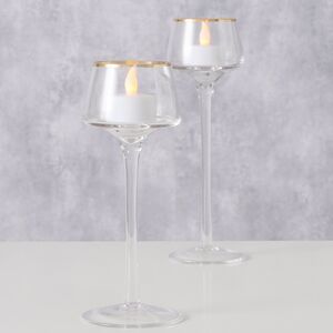 Набор стеклянных подсвечников Maderuelo 21-24 см, 2 шт