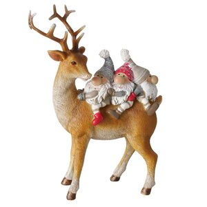 Декоративная фигурка Олень Стабби с гномами 16 см Boltze (Больтце) фото 5