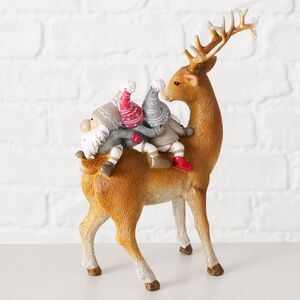 Декоративная фигурка Олень Стабби с гномами 16 см Boltze (Больтце) фото 4