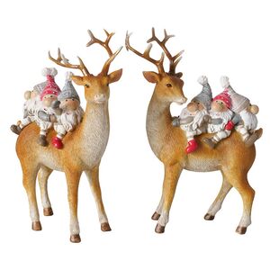 Декоративная фигурка Олень Торнейд с гномами 16 см Boltze (Больтце) фото 6