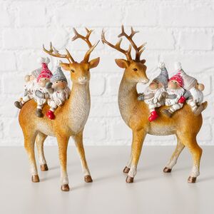 Декоративная фигурка Олень Торнейд с гномами 16 см Boltze (Больтце) фото 3