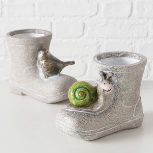 Садовое кашпо Сапожок Эрмстон - Улитка 13*11 см Boltze фото 3