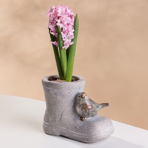 Садовое кашпо Сапожок Эрмстон - Птичка 13*11 см (Boltze, Германия). Артикул: 2053929-2