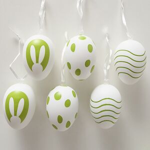 Пасхальные украшения Яйца: Spring Joy 6 см, 6 шт, подвеска  Boltze фото 1