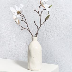 Керамическая ваза-бутылка Фуэнте-Аламо 15 см белая