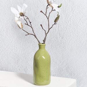 Керамическая ваза-бутылка Фуэнте-Аламо 15 см оливковая