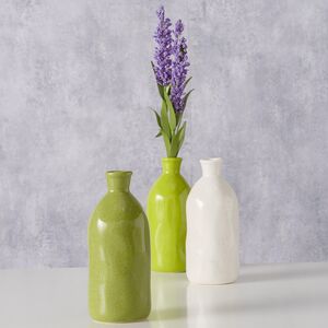 Керамическая ваза-бутылка Fuente Alamo 15 см белая Boltze фото 3