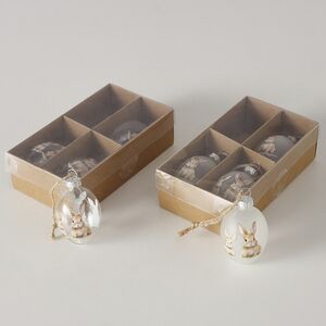 Пасхальные украшения Яйца Пушистые Кролики 7 см глянцевые, 4 шт Boltze (Больтце) фото 5