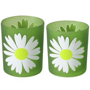 Набор стеклянных подсвечников White Daisy 9-11 см, 2 шт