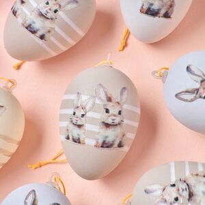 Пасхальные украшения Яйца Пушистые Кролики 6 см, 12 шт Boltze (Больтце) фото 2