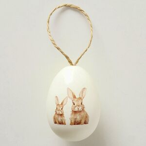 Пасхальные украшения Яйца Fluffy Rabbits 6 см, 4 шт, подвеска Boltze фото 3