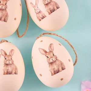 Пасхальные украшения Яйца Пушистые Кролики 6 см, 4 шт Boltze (Больтце) фото 3