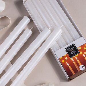 Свеча столовая Металлик 25*2.2 см белая, 4 шт Kaemingk фото 2