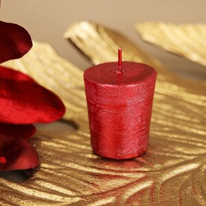Чайная свеча Металлик красная 4 шт Kaemingk фото 3