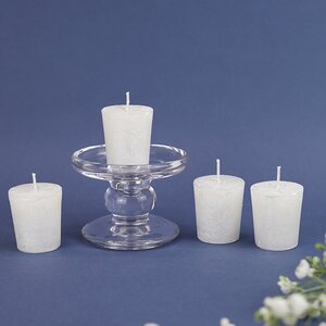 Чайная свеча Металлик белая 4 шт (Kaemingk, Нидерланды). Артикул: ID57223