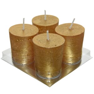 Чайная свеча Металлик золотая 4 шт Kaemingk фото 4