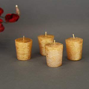 Чайная свеча Металлик золотая 4 шт Kaemingk фото 3