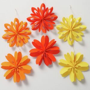 Подвесные украшения из фетра Солнечные Цветы 20 см, 6 шт (Boltze, Германия). Артикул: 2056778-набор