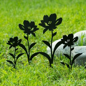 Набор садовых штекеров Binasco - Хризантемы 30 см, 4 шт