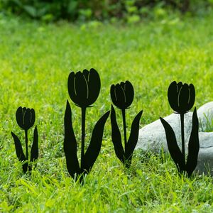 Набор садовых штекеров Binasco - Тюльпаны 30 см, 4 шт (Boltze, Германия). Артикул: 2056970-2