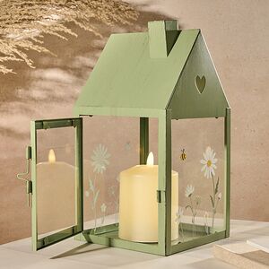 Подсвечник - домик Ромашки и пчелки 27*14 см зеленый Boltze (Больтце) фото 3