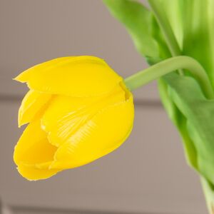 Силиконовые цветы Тюльпаны Грейт Милтон жёлтые 40 см, 7 шт Boltze (Больтце) фото 5