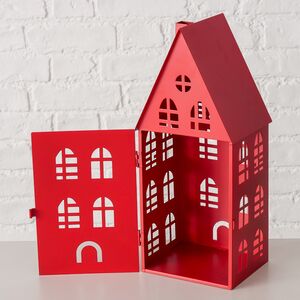 Набор подсвечников - домиков Белфаст 13-38 см красный, 3 шт Boltze (Больтце) фото 2